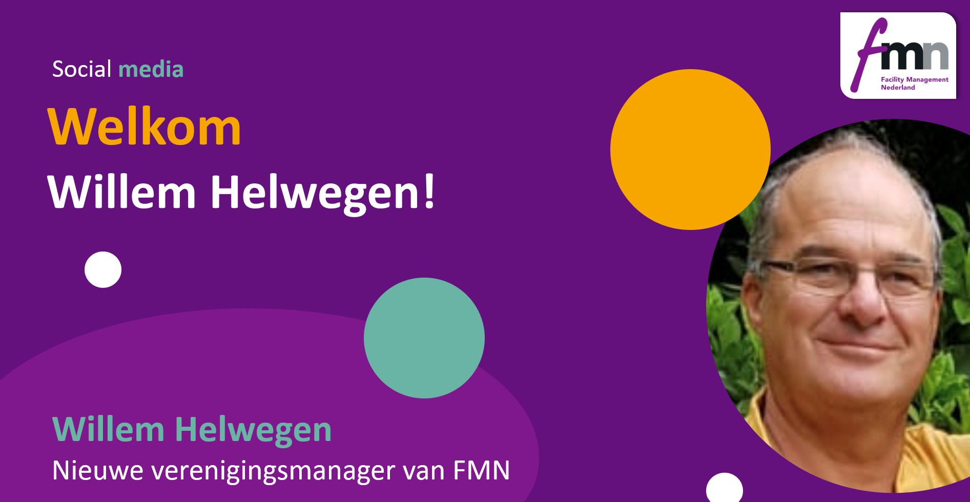 Willem Helwegen nieuwe verenigingsmanager FMN